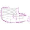 vidaXL Estructura de cama otomana con colchones tela crema 180x200cm