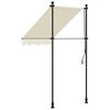 vidaXL Toldo retráctil de tela y acero crema 150x150 cm