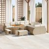 vidaXL Conjunto de sof&aacute;s de jard&iacute;n 13 pcs Beige rat&aacute;n sint&eacute;tico