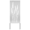 vidaXL Pantalla de Privacidad para Jard&iacute;n Floral Plateado 50 x 140 cm