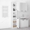 vidaXL Armario de ba&ntilde;o contrachapada blanco brillo 32x34x188,5cm
