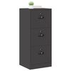 vidaXL Mueble archivador con caj&oacute;n Negro 45,5 x 42 x 106,5 cm