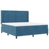 vidaXL Cama tipo Box Spring con tiras LED Azul 180 x 200 cm Terciopelo