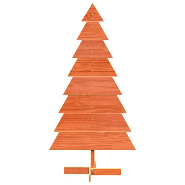 vidaXL &Aacute;rbol Navidad de adorno madera maciza pino marr&oacute;n cera 150 cm