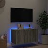 vidaXL Mueble de TV de pared con luces LED gris Sonoma 80x35x41 cm