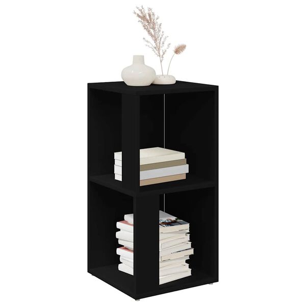 vidaXL Mueble de esquina madera contrachapada negro 33x33x67 cm