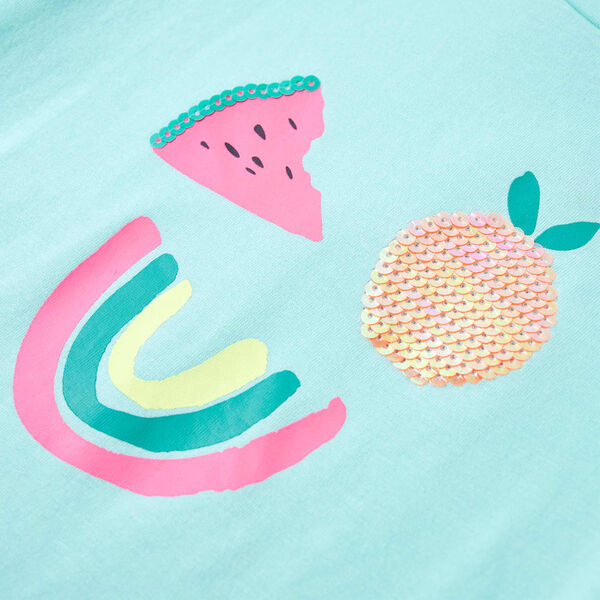 Camiseta infantil menta claro 104