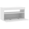 vidaXL Mueble de TV con luces LED blanco 75x35x40 cm