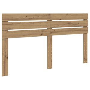 vidaXL Cabecero Roble artesanal Madera contrachapada