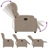 vidaXL Sillón reclinable tela de microfibra gris taupe