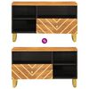 vidaXL Mueble de TV madera maciza de mango marrón negro 80x33,5x46 cm