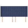 vidaXL Cabecero con orejas de tela azul 163x16x118/128 cm