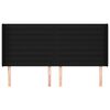 vidaXL Cabecero con orejas de tela negro 163x16x118/128 cm
