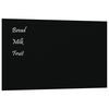 vidaXL Pizarra magn&eacute;tica de pared vidrio templado negro 100x60 cm