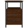 vidaXL Mesita de noche madera de ingeniería marrón roble 34x35,5x50 cm
