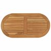 vidaXL Encimera 80 x 40 x 2,5 cm Ovalado Madera de teca maciza Natural