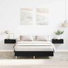 vidaXL Estructura de cama Roble Negro 193 x 143 x 25 cm