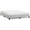 vidaXL Estructura de cama sin colch&oacute;n, gris claro, 152x203 cm, Queen, terciopelo