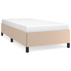 vidaXL Estructura cama sin colch&oacute;n cuero sint&eacute;tico capuchino 80x200 cm