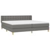 vidaXL Cama box spring con colch&oacute;n tela gris oscuro 200x200 cm