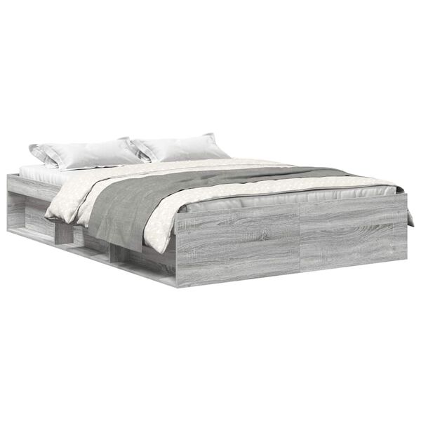 vidaXL Estructura de cama gris Sonoma 150x200 cm