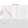 vidaXL Poste de Valla Gris 50 x 1,6 m (malla de 36 mm) Acero y PVC