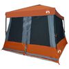 vidaXL Juego de Tienda de Camping 2 pcs Gris y naranja Tafet&aacute;n y Tela