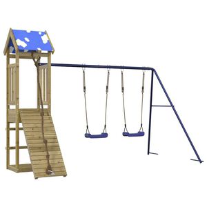 vidaXL Parque infantil de exterior madera de pino impregnada