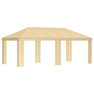 vidaXL Cubierta de gazebo 6 x 3 m Crema Poli&eacute;ster 190