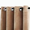 vidaXL Cortinas opacas con anillas 2 uds terciopelo beige 140x225 cm