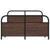 vidaXL Estructura de cama sin colch&oacute;n 120x200 cm madera marr&oacute;n roble