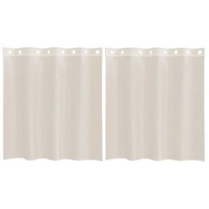 vidaXL Cortinas de gasa con ojales 2 uds crema 140x140 cm
