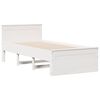 vidaXL Cama sin colch&oacute;n y cabecero madera maciza pino blanca 90x190 cm