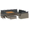 vidaXL Conjunto de sof&aacute; de jard&iacute;n 13 uds. 12-N&uacute;mero de plazas Gris