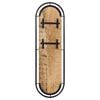 vidaXL Percheros de pared 4 ganchos 2 uds madera maciza mango rugosa