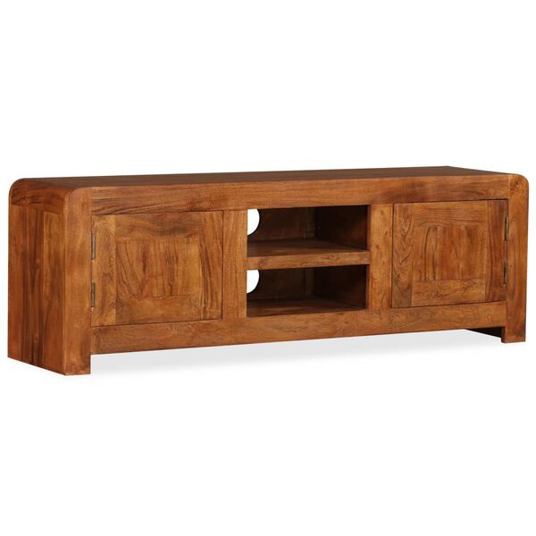 vidaXL Mueble de TV madera maciza acabado miel 120x30x40 cm