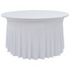 vidaXL Fundas el&aacute;sticas para mesa 2 uds con falda 180x74 cm blanco