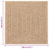 vidaXL Alfombra ZIZUR aspecto yute interior/exterior beige 240x240 cm