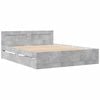 vidaXL Cama con cabecero madera de ingenier&iacute;a gris hormig&oacute;n 150x200 cm