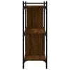 vidaXL Librería 3 estantes madera ingeniería marrón roble 76x32x88 cm