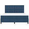 vidaXL Cama tipo Box Spring con colch&oacute;n Azul 180 x 200 cm tela