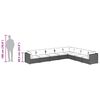 vidaXL Set muebles de jard&iacute;n 8 piezas y cojines rat&aacute;n sint&eacute;tico marr&oacute;n