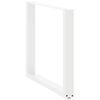 vidaXL Patas para mesa de comedor en forma de U (2 unidades), color blanco, 80 x (72-73) cm, acero