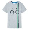 vidaXL Camiseta de manga corta infantil gris 140
