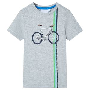 vidaXL Camiseta de manga corta infantil gris 140