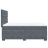 vidaXL Cama box spring con colch&oacute;n terciopelo gris oscuro 160x200 cm