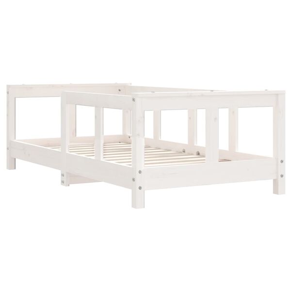 vidaXL Estructura de cama para niños madera de pino blanco 70x140 cm