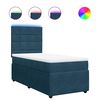 vidaXL Cama box spring con colch&oacute;n terciopelo azul oscuro 80x200 cm