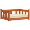 vidaXL Cama para perro Marr&oacute;n cera 65,5 x 50 x 28 cm