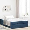 vidaXL Estructura de cama con colch&oacute;n con colch&oacute;n 2 pcs Azul tela